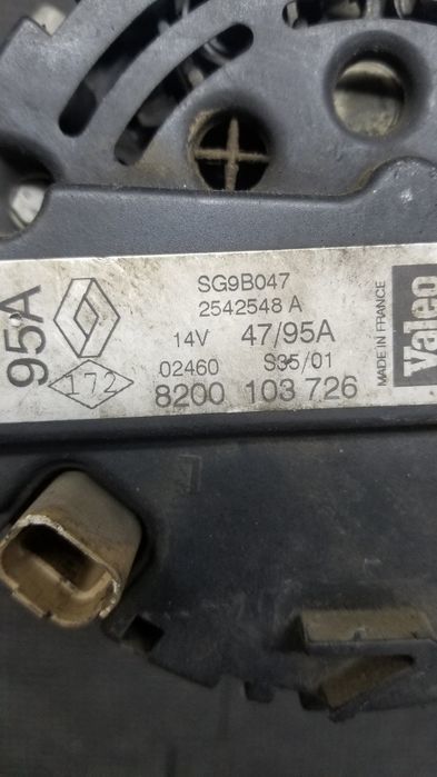 Alternator valeo Renault megane class. 1.6 95 a 8200103726