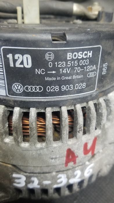 Alternator bosch 120 a Audi a4 b5 1.9 tdi 028903028